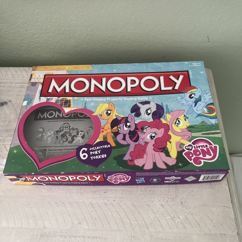 My Little Pony Monopoly Board Game Hasbro 2013 Collectible MLP 100% Complete!